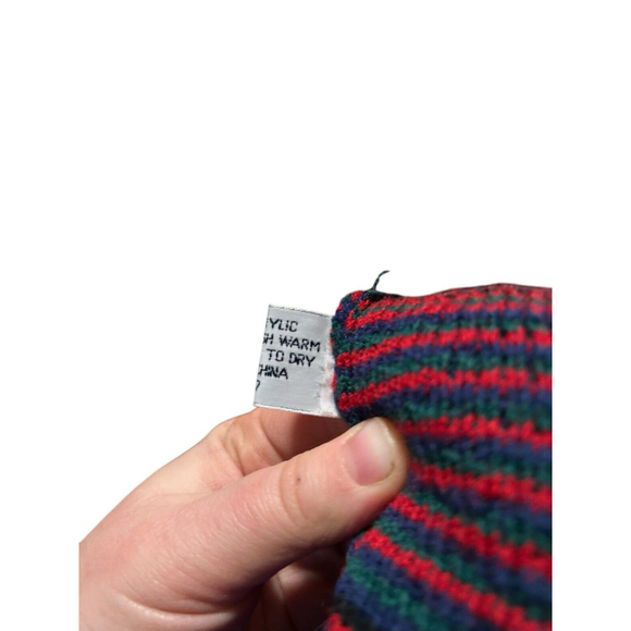 Vintage Tally-Ho Plaid Cardigan Preppy‎ Academia Retro Xmas Sweater Size Small - Picture 5 of 9